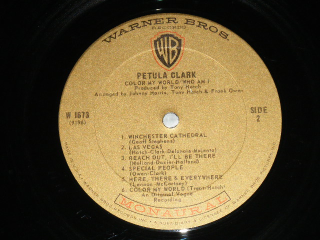 画像: PETULA CLARK - COLOR MY WOLRD WHO AM I ( Matrix # 9195 1D W 1673 A /9196 1F W 1673 B)(Ex+/Ex+++) / 1967 US AMERICA ORIGINAL "GOLD Label" MONO Used LP