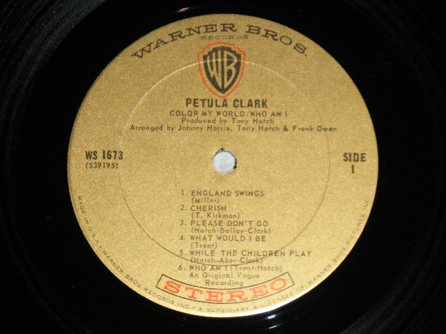 画像: PETULA CLARK -COLOR MY WOLRD WHO AM I ( Matrix # 37195 WS 1673 A 1G/39196 WS 1673 B 1H ) ( Ex+++/MINT- : SWOFC,EDSP ) / 1967 US AMERICA ORIGINAL "GOLD Label" Stereo LP