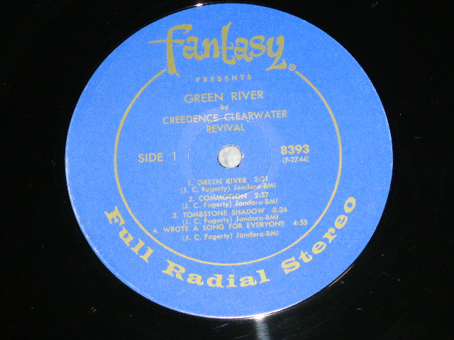 画像: CCR CREEDENCE CLEARWATER REVIVAL - GREEN RIVER ( Matrix # F2744 /F2745  )  ( Ex+/Ex+++ ) / 1969 US ORIGINAL "THIN Vinyl"    "DARK BLUE with GOLD PRINT Label" Used LP 