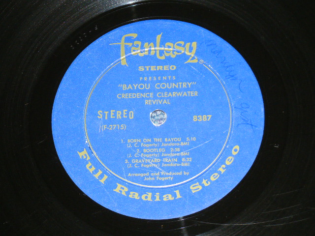 画像: CCR CREEDENCE CLEARWATER REVIVAL - BAYOU COUNTRY  ( Matrix # F2715/F-2716  )  ( Ex/Ex++ ) / 1969 US ORIGINAL "HEAVY Vinyl"  "DARK BLUE with GOLD PRINT Label" Used LP 