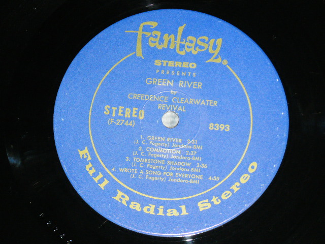 画像: CCR CREEDENCE CLEARWATER REVIVAL - GREEN RIVER ( Matrix # F2744 /F2745  )  ( MINT-/MINT- ) / 1969 US ORIGINAL "THIN Vinyl"  "DARK BLUE with…GOLD  "DARK BLUE with GOLD PRINT Label" Used LP 