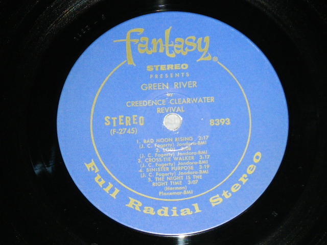 画像: CCR CREEDENCE CLEARWATER REVIVAL - GREEN RIVER ( Matrix # F2744 /F2745  )  ( MINT-/MINT- ) / 1969 US ORIGINAL "THIN Vinyl"  "DARK BLUE with…GOLD  "DARK BLUE with GOLD PRINT Label" Used LP 