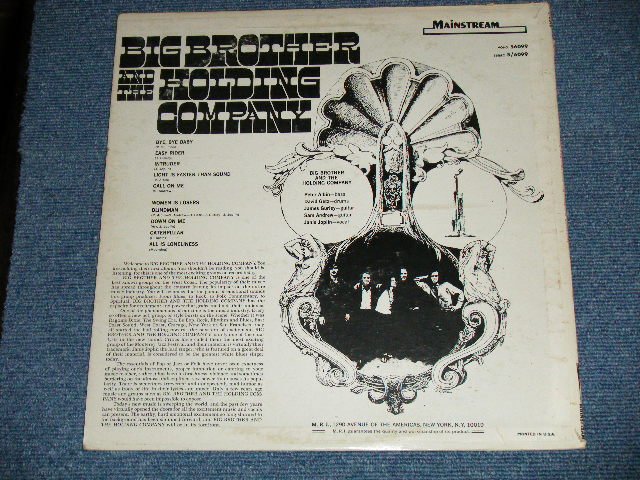 画像: BIG BROTHER & THE HOLDING COMPANY ( JANIS JOPLIN ) - BIG BROTHER & THE HOLDING COMPANY ( Ex+/Ex+)  / 1967 US AMERICA ORIGINAL STEREO Used LP 