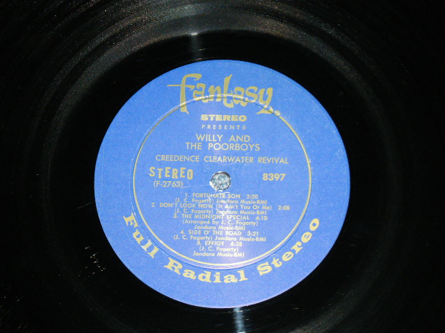 画像: CCR CREEDENCE CLEARWATER REVIVAL - WILLY And The POOR BOYS ( Matrix #  F 2762 / F 2763  )  ( Ex++/Ex+++ Looks:Ex+++ ) / 1969 US ORIGINAL "HEAVY Vinyl"  "DARK BLUE with SILVER PRINT Label" Used LP 