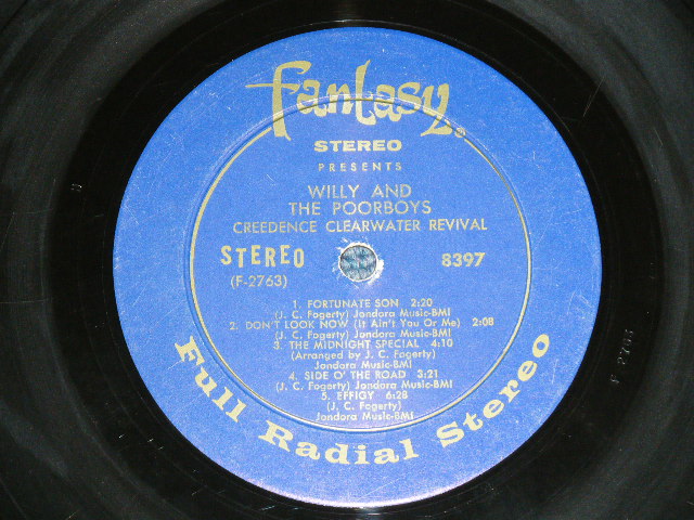 画像: CCR CREEDENCE CLEARWATER REVIVAL - WILLY And The POOR BOYS ( Matrix #  F 2762 / F 2763  )  ( Ex/Ex :WOL) / 1969 US ORIGINAL "HEAVY Vinyl"  "DARK BLUE with GOLD PRINT Label" Used LP 