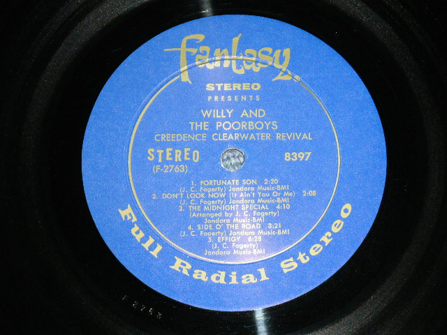 画像: CCR CREEDENCE CLEARWATER REVIVAL - WILLY And The POOR BOYS ( Matrix #  F 2762 / F 2763  )  (Ex+/Ex+++ B-5:Ex-) / 1969 US ORIGINAL "HEAVY Vinyl"  "DARK BLUE with GOLD PRINT Label" Used LP 