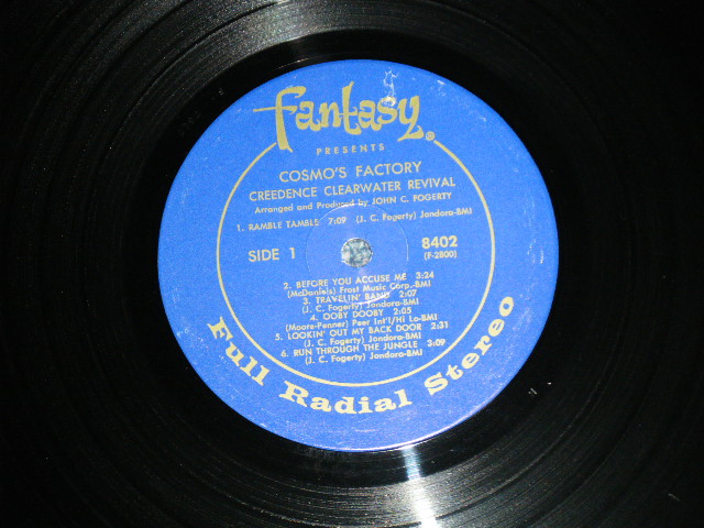 画像: CCR CREEDENCE CLEARWATER REVIVAL -  COSMO'S FACTORY ( Matrix #  F 2800 / F 2801  )  (Ex+/MINT-)  / 1970 US ORIGINAL "THIN VINYL"   "DARK BLUE with GOLD PRINT Label" Used LP 