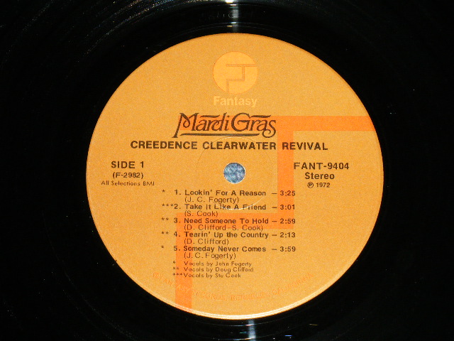 画像: CCR CREEDENCE CLEARWATER REVIVAL -  MARDI GRAS ( Matrix #  F-2980-1/F-2983-1 )  (Ex++/MINT-) /  1972 US AMERICA ORIGINAL " TEXTURDED COVER" "THIN Vinyl" "BROWN Label" Used LP 