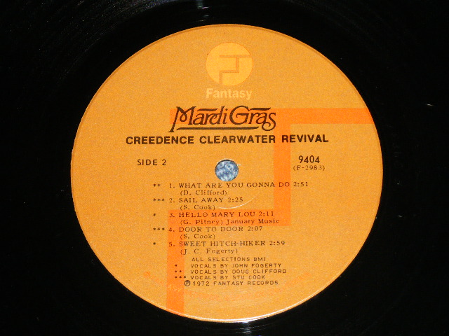 画像: CCR CREEDENCE CLEARWATER REVIVAL -  MARDI GRAS ( Matrix #  F-2980-1-C1D/F-2983-1-A1D )  (Ex+++/Ex+++) /  1972 US AMERICA ORIGINAL " TEXTURDED COVER" "THIN Vinyl" "BROWN Label" Used LP 