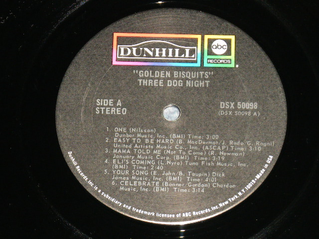 画像: THREE DOG NIGHT  - GOLDEN BISQUITS  (  Matrix # A-1A / B-1-E )  ( Ex+/Ex+++ A-1,2:Ex ) / 1971 US AMERICA ORIGINAL "With DETACHABLE CARDBOARD POSTER" Used LP 