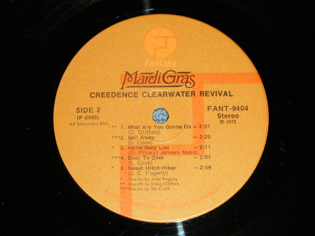 画像: CCR CREEDENCE CLEARWATER REVIVAL -  MARDI GRAS ( Matrix #  F-2980-1/F-2983-1 )  (Ex++/MINT-) /  1972 US AMERICA ORIGINAL " TEXTURDED COVER" "THIN Vinyl" "BROWN Label" Used LP 