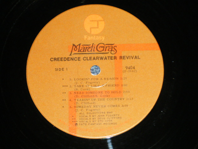画像: CCR CREEDENCE CLEARWATER REVIVAL -  MARDI GRAS ( Matrix #  F-2980-1-A2D/F-2983-1-A2L )  (Ex+/Ex+++ ) /  1972 US AMERICA ORIGINAL " TEXTURDED COVER" "THIN Vinyl" "BROWN Label" Used LP 