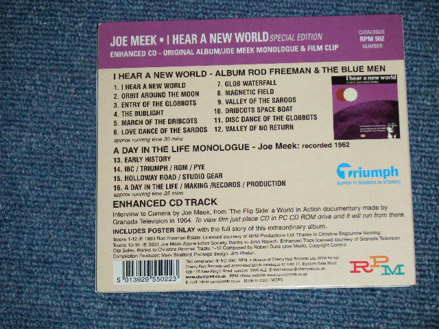 画像: JOE MEEK- I HEAR A NEW WORLD ( MINT/MINT)  / 2001 EU ORIGINAL 1st Press Version  Used Digi-Pack CD