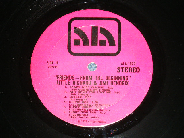 画像: JIMI HENDRIX & LITTLE RICHARD - FRIENDS FROM THE BEGINNING / 1972 US AMERICA ORIGINAL Used LP +