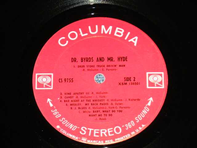 画像: THE BYRDS - DR.BYRDS & MR. HYDE( Matrix # 1F/1F )  ( Ex-/Ex++ Looks:Ex )  / 1969 US AMERICA ORIGINAL "360 SOUND Label" "PROMO STAMP"  Used LP