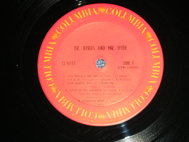 画像: THE BYRDS - DR.BYRDS & MR. HYDE( Matrix # 1D/1D)  ( Ex++/Ex+++ A-1,B-1:Ex Looks:MINT-)  / 1971 US AMERICA "2nd Press Label"  Used LP