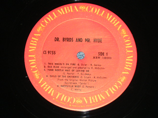 画像: THE BYRDS - DR.BYRDS & MR. HYDE( Matrix # 1G/1G)  ( Ex++/Ex+++ )  / 1971 US AMERICA "2nd Press Label"  Used LP