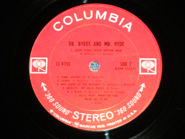 画像: THE BYRDS - DR.BYRDS & MR. HYDE( Matrix # 1C/1C )  ( Ex+/Ex++ Looks:Ex+ )  / 1969 US AMERICA ORIGINAL "360 SOUND Label"  Used LP