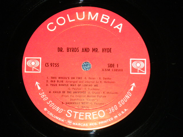 画像: THE BYRDS - DR.BYRDS & MR. HYDE( Matrix # 1A/1D)  ( Ex+++/MINT- )  / 1969 US AMERICA ORIGINAL "360 SOUND Label"  Used LP
