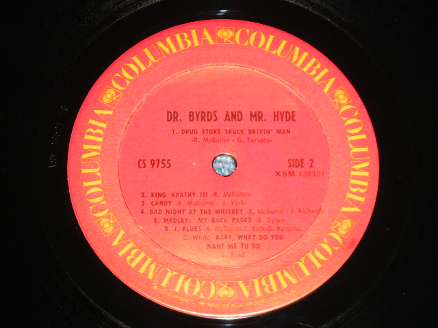 画像: THE BYRDS - DR.BYRDS & MR. HYDE( Matrix # 1G/1G)  ( MINT-/MINT- )  / 1971 US AMERICA "2nd Press Label"  Used LP