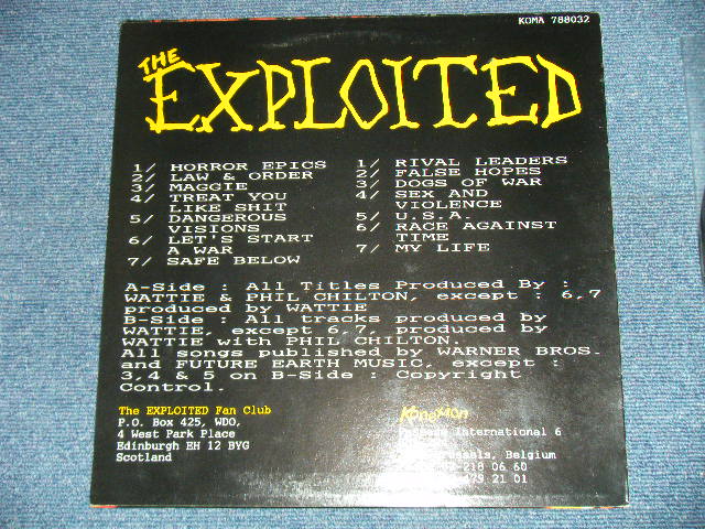 画像: The EXPLOITED - FOOLS GOLD!  (Ex+++/MINT-)  / 1986 EU / EUROPE  Used  LP