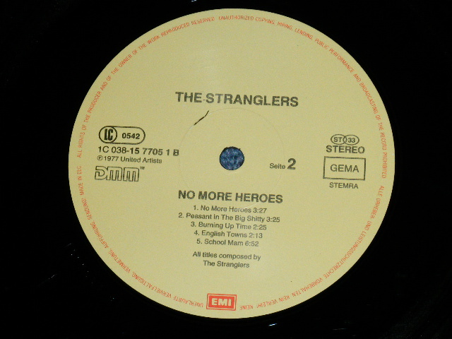 画像: STRANGLERS ,THE - NO MORE HEROES (Ex+++/MINT)  / WEST-GERMANY "DMM"  Used  LP