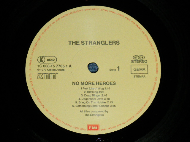 画像: STRANGLERS ,THE - NO MORE HEROES (Ex+++/MINT)  / WEST-GERMANY "DMM"  Used  LP