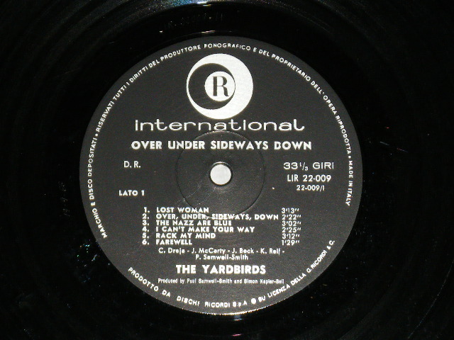 画像: THE YARDBIRDS  - OVER UNDER SIDEWAYS DOWN ( Ex+++/Ex+++ Looks:Ex++) / 1960's SOUTH AFRICA 南アフリカ盤 ORIGINAL Used LP