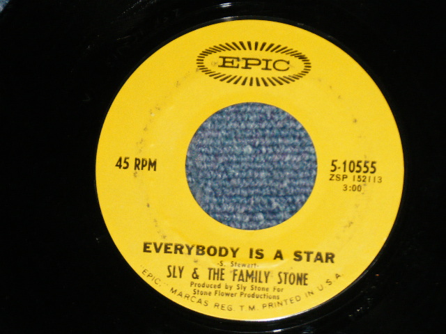 画像: SLY & THE FAMILY STONE - THANK YOU : EVERYBODY IS A STAR   ( Ex++/MINT-)  / 1969 US AMERICA ORIGINAL Used 7"45  Single  with PICTURE SLEEVE 
