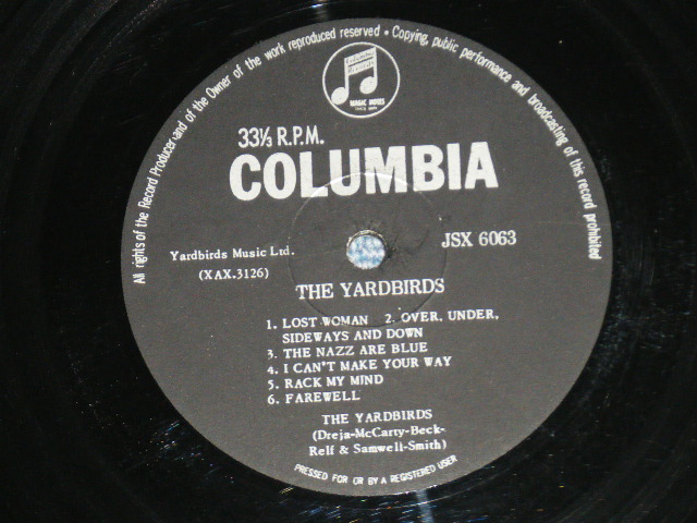 画像: THE YARDBIRDS  - ROGER THE ENGINEER  ( Ex++/Ex+++ Looks:MINT-) / 1966 SOUTH AFRICA 南アフリカ盤 ORIGINAL Used LP