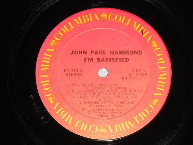 画像: JOHN PAUL HAMMOND - I'M A SATISFIED ( MINT-/MINT-)  / 1972 US AMERICA ORIGINAL  Used LP 