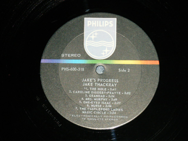 画像: JAKE THACKRAY - JAKE THACKRAY ( Ex+++/MINT- ) / 1969  US AMERICA ORIGINAL  Used LP