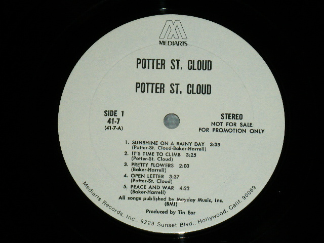 画像: POTTER ST. CLOUD -  POTTER ST. CLOUD  ( ACID/ PSYCHE) (Ex+/MINT-)  / 1971 US AMERICA ORIGINAL "WHITE LABEL PROMO" "With PROMO SHEET" Used LP 