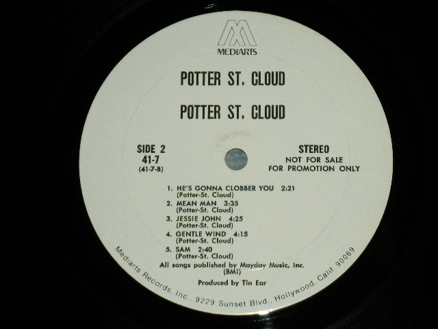 画像: POTTER ST. CLOUD -  POTTER ST. CLOUD  ( ACID/ PSYCHE) (Ex+/MINT-)  / 1971 US AMERICA ORIGINAL "WHITE LABEL PROMO" "With PROMO SHEET" Used LP 