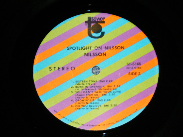 画像: NILSSON - SPOTLIGHT ON NILSSON ( Ex++/Ex+++ : EDSP,Cutout ) / 1969 US AMERICA  "2nd Press Version Number"  Used LP  