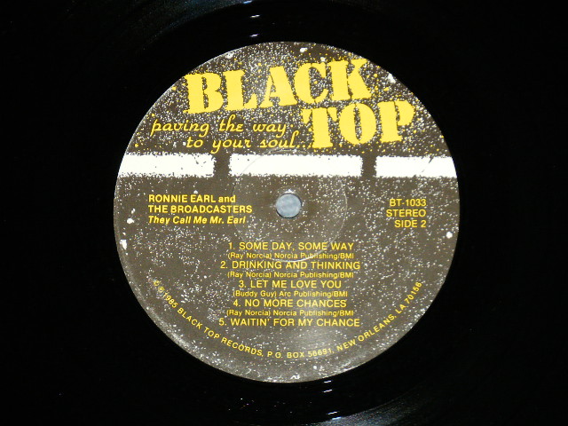 画像: RONNIE EARL $ The BROADCASTERS - THEY CALL ME MR. EARL ( Ex++/MINT- ) / 1985 US AMERICA ORIGINAL  Used LP