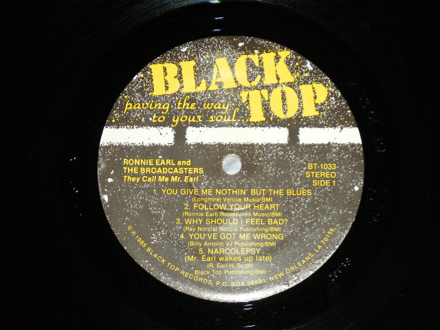 画像: RONNIE EARL $ The BROADCASTERS - THEY CALL ME MR. EARL ( Ex++/MINT- ) / 1985 US AMERICA ORIGINAL  Used LP