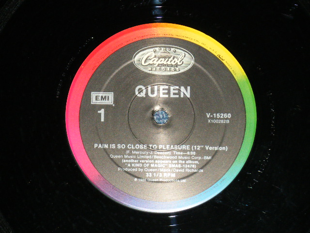 画像: QUEEN -  PAIN IS SO CLOSE TO PLEASURE  (  Ex+++/MINT- : BB Hole for PROMO  ) / 1986 US AMERICA  ORIGINAL Used 12" 