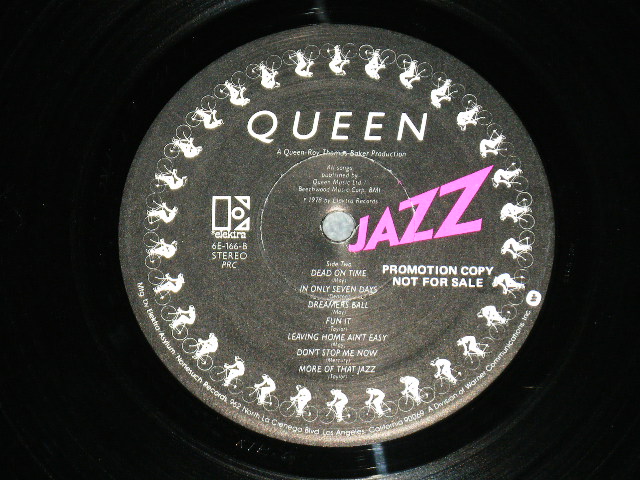 画像: QUEEN - JAZZ  "With POSTER"  ( MATRIX #    A) 6E-166 A-4-RPC-11-111 RTB-5   B)  6E-166 B-5-RPC-1-1-1 RTB-6 ) (Ex+/Ex+++ A-1~4:Ex++, A-3 : Ex-  )  / 1978 US AMERICA  ORIGINAL "PROMO"  Used LP 