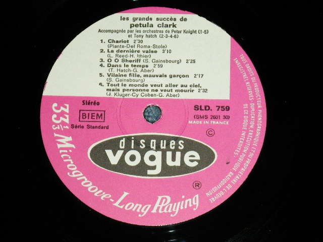 画像: PETULA CLARK - LESGRANDS SUCCES de GREATEST HITS ( Ex++/MINT-) / 1970'S FRANCE ORIGINAL Used LP 