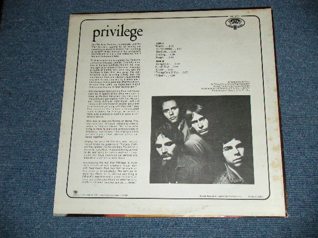 画像: PRIVILEGE (Ex: SOUL SURVIVORS ) - PRIVILEGE (HEAVY PSYCHE) ( Ex++/MINT- : BB)  / 1969 US AMERICA ORIGINAL Used LP