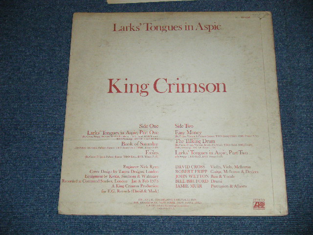 画像: KING CRIMSON -  LARK's TONGUES IN ASPIC (:Matrix #  A) ST-A-732809-Ｂ / B) ST-A-732810-Ｂ )(VG+++/Ex++ Looks:Ex+++ : EDSP ) / 1973 US ORIGINAL 1st Press "1841 BROADWAY Credit Label"  LABEL LP 