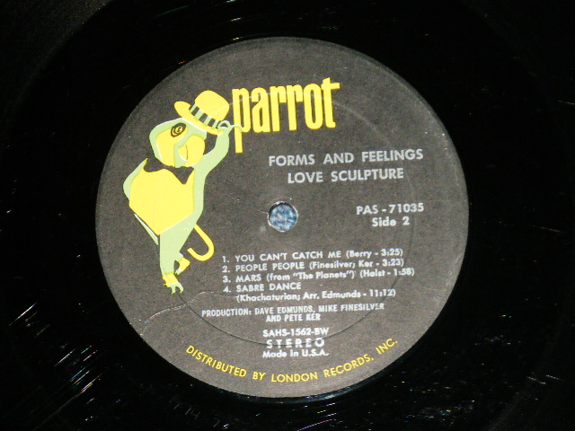 画像: LOVE SCULPTURE ( DAVE EDMUNDS ) - FORMS and FEELINGS ( VG++/VG++ : EDSP )  / 1970 US AMERICA ORIGINAL "PROMO"  Used LP 