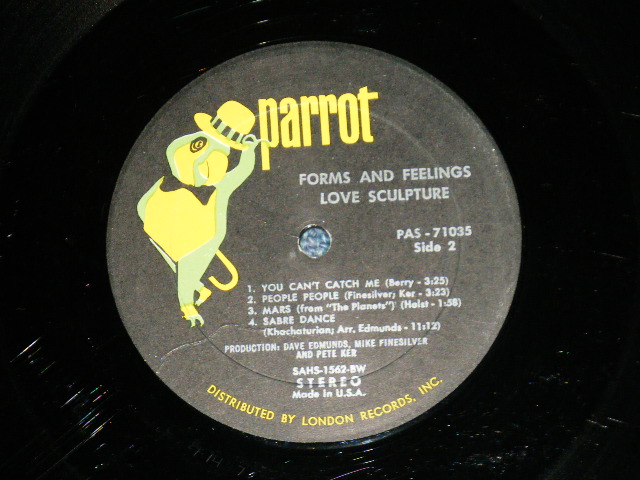 画像: LOVE SCULPTURE (DAVE EDMUNDS) - FORMS and FEELINGS (Ex/Ex+++)  / 1970 US AMERICA ORIGINAL Used LP 