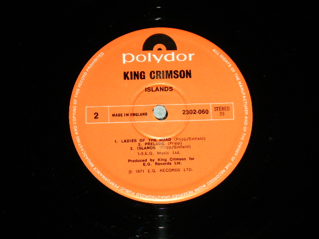 画像: KING CRIMSON -  ISLANDS  ( Ex+++/Ex+++ Looks:MINT-) /  UK ENGLAND REISSUE Used LP 