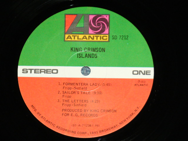 画像: KING CRIMSON - ISLANDS ( Matrix #  A) ST-A-712381-C PR/ B) ST-A-712382-C PR)  (Ex+/MINT-) / 1972 US ORIGINAL 1st PRESS "1841 BROADWAY " Label Used  LP 