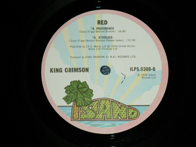 画像: KING CRIMSON  -  RED  (Matrix No.A) ILPS-9308-A 3U / B) ILPS-9308-B 6U ) ( Ex++/Ex+++) / 1974 UK EXPORT to CANADA ORIGINAL Used LP 