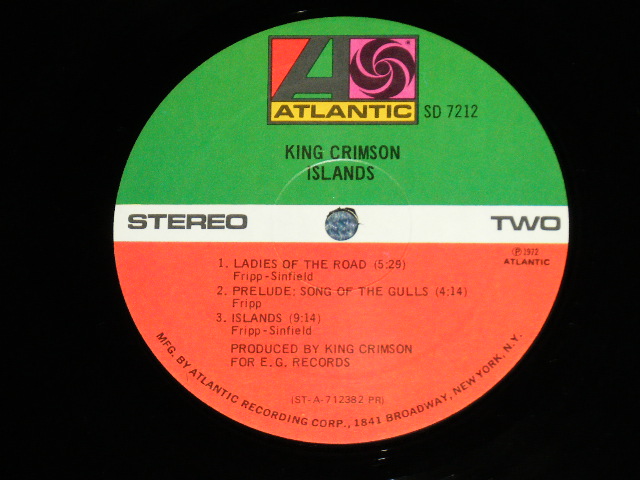 画像: KING CRIMSON - ISLANDS ( Matrix #  A) ST-A-712381-C PR/ B) ST-A-712382-C PR)  (Ex+/MINT-) / 1972 US ORIGINAL 1st PRESS "1841 BROADWAY " Label Used  LP 