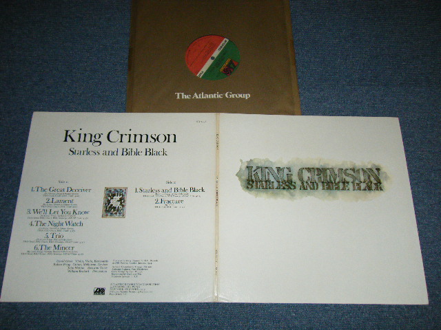 画像1: KING CRIMSON  - STARLESS AND BIBLE BLACK ( Matrix No.A) STA-743067-A / B)STA-743068-B CHP ) (  GLOSSY or COATING Jacket ) ( MINT-MINT- ) / 1974 US AMERICA ORIGINAL 1976 Version 2nd Press Small "75 ROCKFELLER" Label Used LP 
