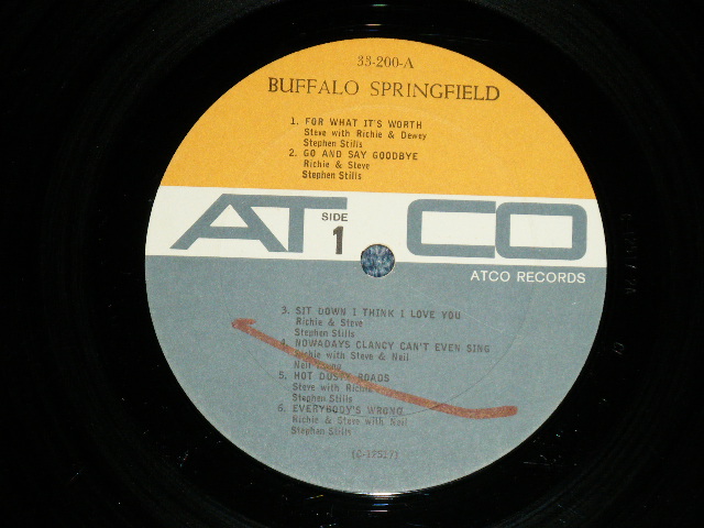 画像: BUFFALO SPRINGFIELD -  BUFFALO SPRINGFIELD  ( Matrix # A) C-12517-2A CL/ C-12518-2A  CL  ) ( Ex++/Ex++ Looks:Ex : EDSP )  / 1967 US AMERICA ORIGINAL 2nd Press "BROWN & GRAY" Label " STEREO in Front Cover+MONO in Bcak Cover " MONO Used LP